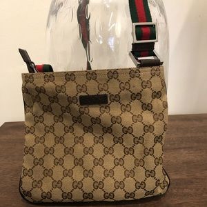 Original Gucci GG Canvas Messenger Bag